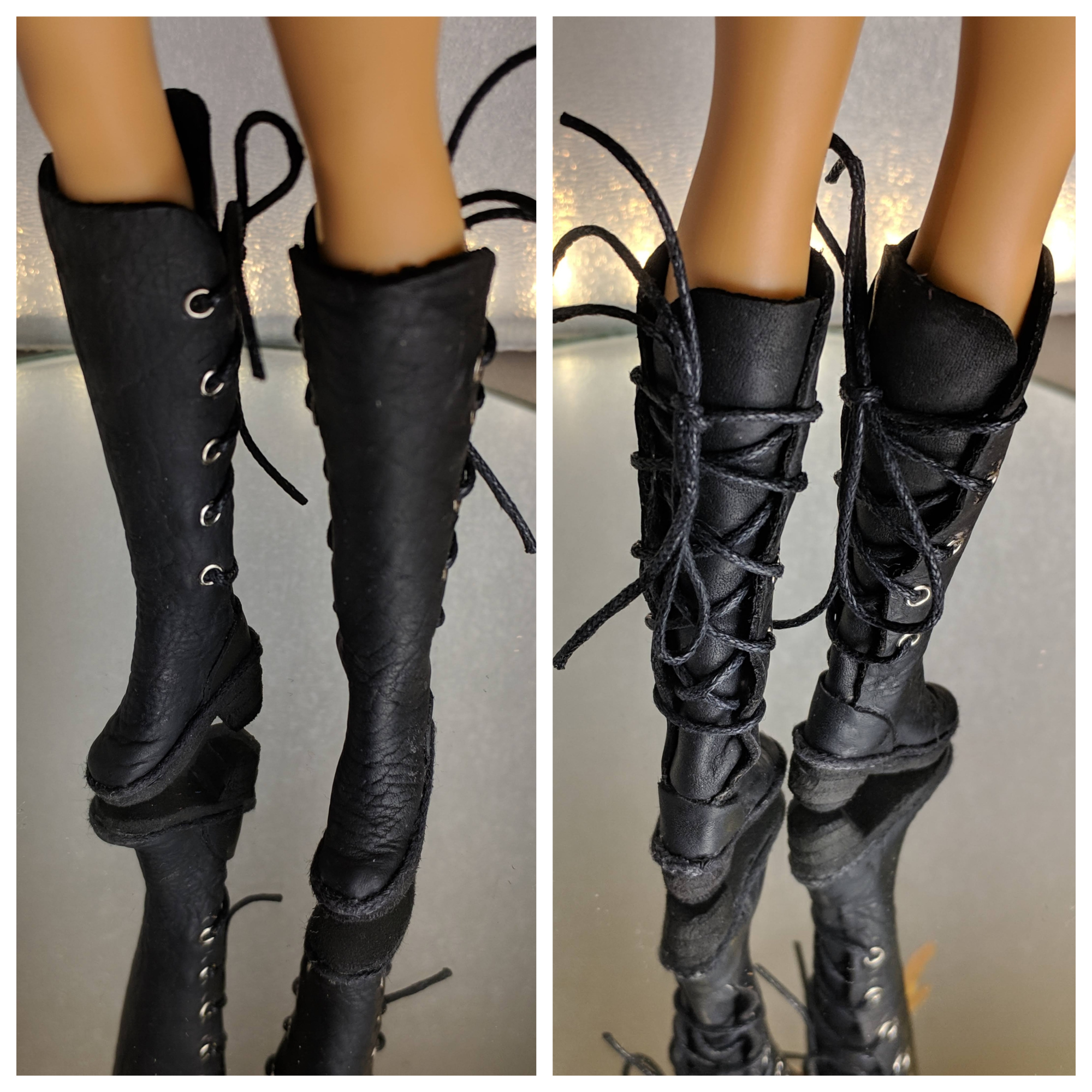We sew boots for Barbie