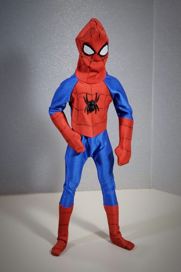 Spider blue & red cosplay bodysuit for 12-inch fashion male dolls - Image 3