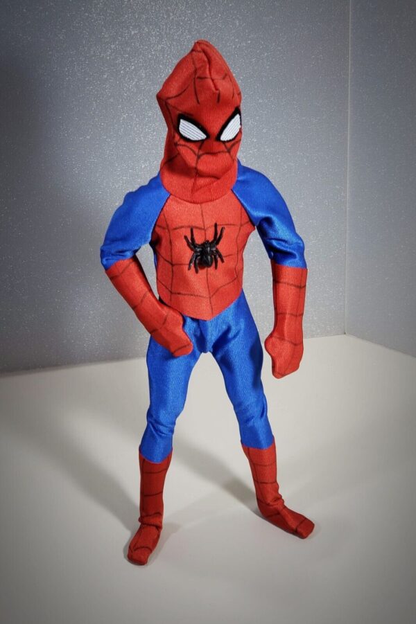 Spider blue & red cosplay bodysuit for 12-inch fashion male dolls - Image 4