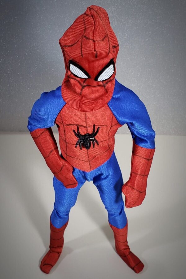 Spider blue & red cosplay bodysuit for 12-inch fashion male dolls - Image 5